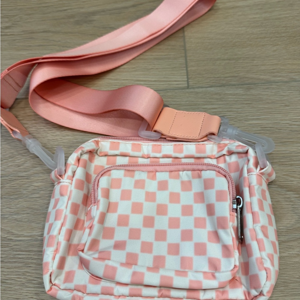 Pink Checkered Fanny pack